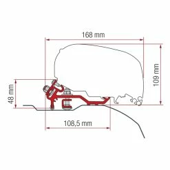 Fiamma F80 Ducato Jumper Relay Boxer After 2006 High Roof H2 Awning Bracket Kit