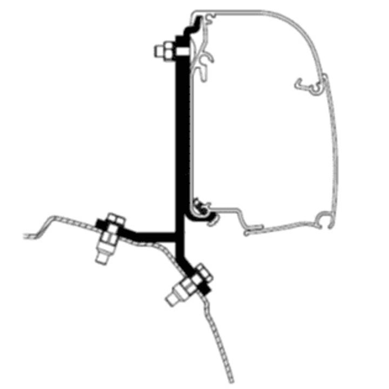 Thule Awning Bracket Adapter Kit for Omnistor 4200 Awning on Ford Transit/Tourneo Thule Awning Bracket Adapter Kit For Omnistor 4200 Awning On Ford Transit/Tourneo -Bestway Shop 301970 53328.1675173354