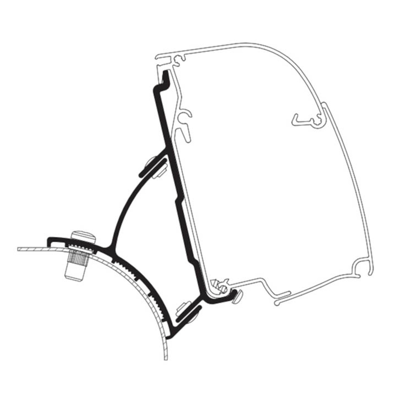 Thule Awning Bracket Adapter Kit for Omnistor 4200 Awning on VW T5 - T6 Thule Awning Bracket Adapter Kit For Omnistor 4200 Awning On VW T5 - T6 -Bestway Shop 301985 82499.1675171941