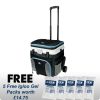 Igloo 36 Can Cool Fusion MaxCold Black Soft Roller Cooler
