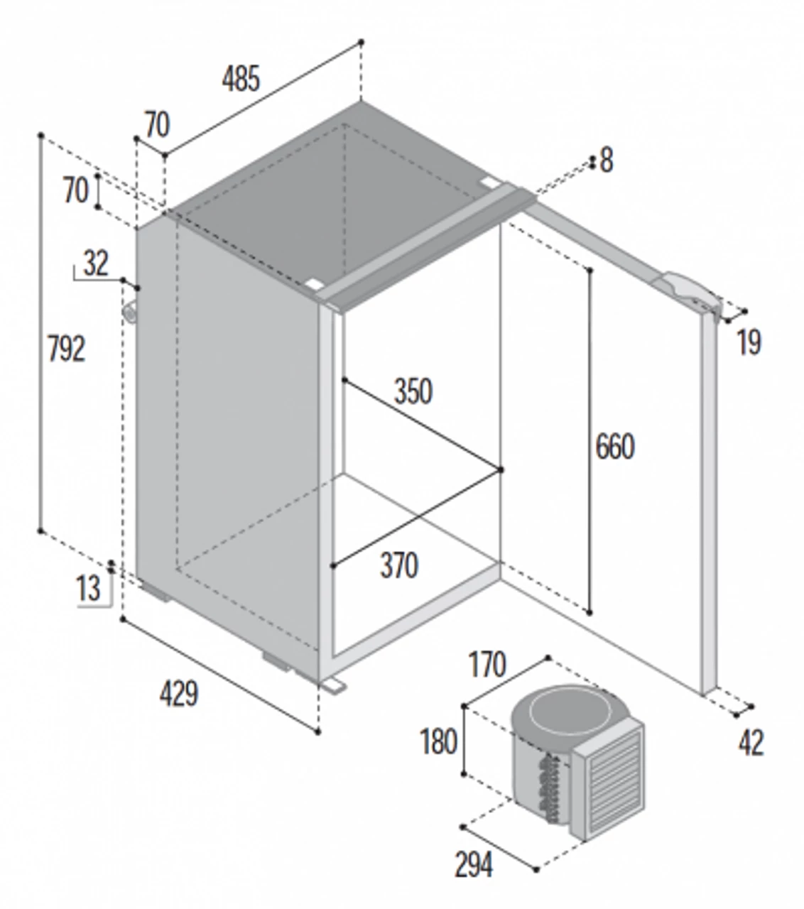 Vitrifrigo C95L 12/24v Boat & Caravan Compressor Fridge 4 Vitrifrigo C95L 12/24v Boat & Caravan Compressor Fridge - Image 2