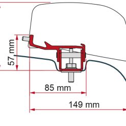Fiamma F40 VAN Awning Adapter Bracket For Nissan NV 350 L2-H1 Campervan
