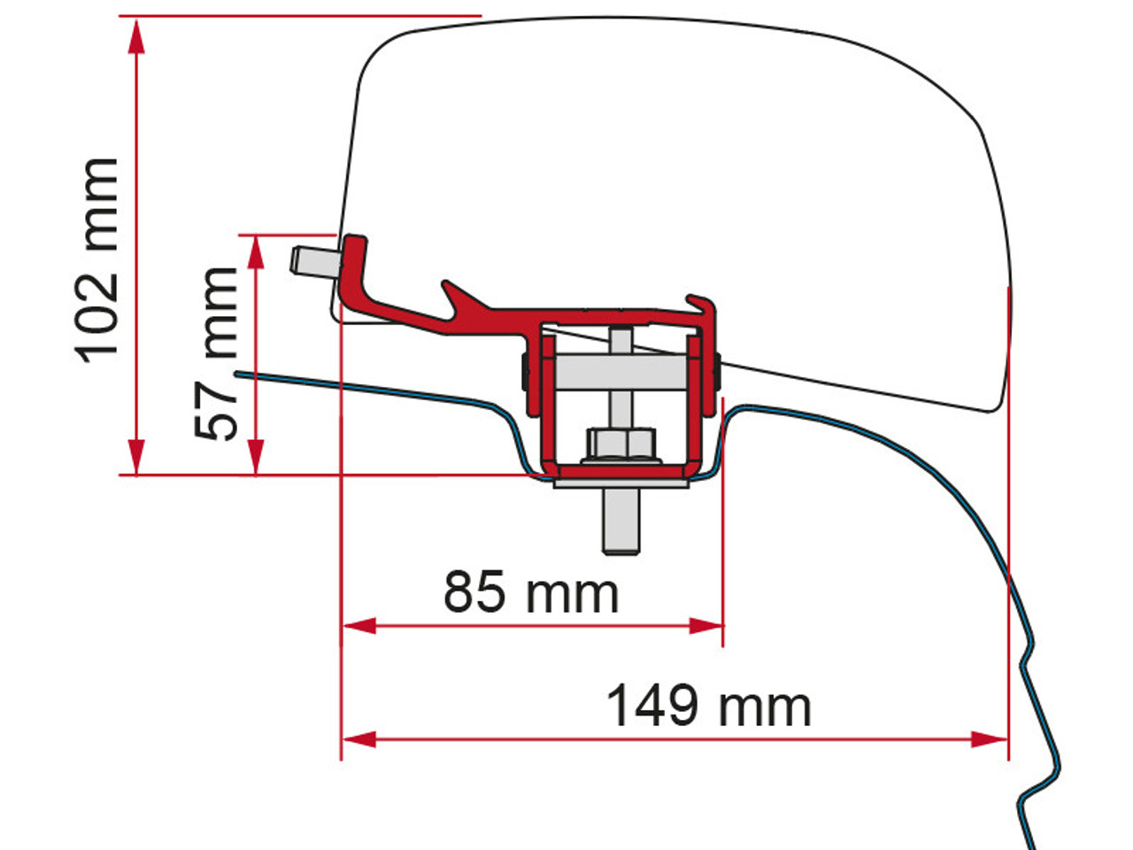 Fiamma F40 VAN Awning Adapter Bracket For Nissan NV 350 L2-H1 Campervan Fiamma F40 VAN Awning Adapter Bracket For Nissan NV 350 L2-H1 Campervan -Bestway Shop 98655Z041