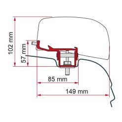 Fiamma F40 VAN Awning Adapter Bracket For Nissan NV 350 L2-H1 Campervan 4 Fiamma F40 VAN Awning Adapter Bracket For Nissan NV 350 L2-H1 Campervan -Bestway Shop 98655Z041 68752.1675172872