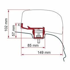 Fiamma F40 VAN Awning Adapter Bracket For Nissan NV 350 L2-H1 Campervan -Bestway Shop 98655Z041 68752.1675172872