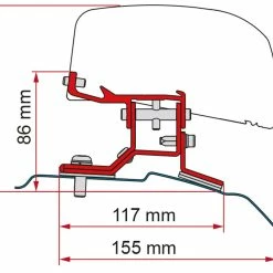 Fiamma F40 VAN Awning Adapter Bracket For Ford Custom L1 & L2 Campervan