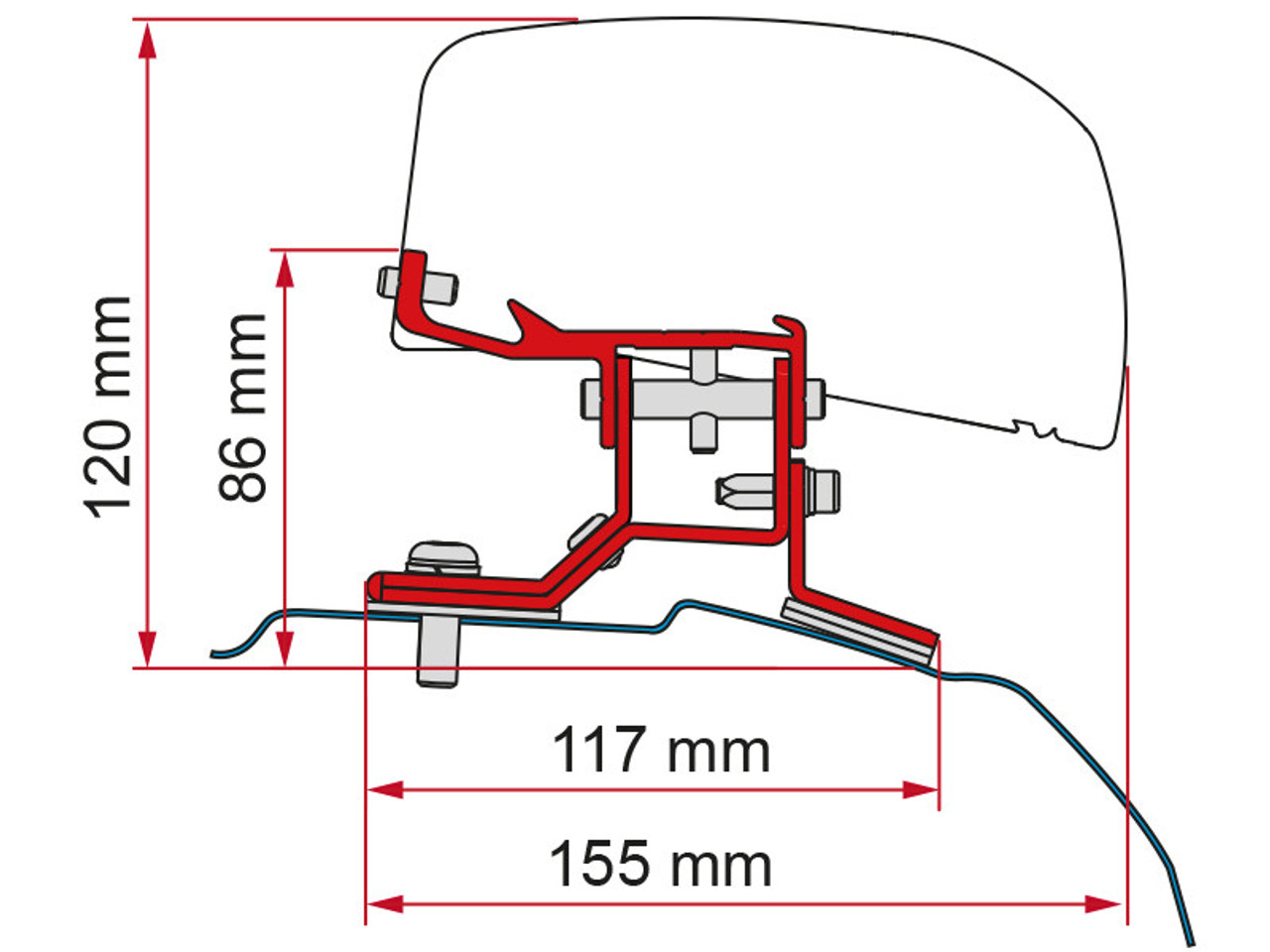 Fiamma F40 VAN Awning Adapter Bracket For Ford Custom L1 & L2 Campervan Fiamma F40 VAN Awning Adapter Bracket For Ford Custom L1 & L2 Campervan -Bestway Shop 98655Z044