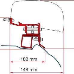 Fiamma F40 VAN Awning Adapter Bracket For Mercedes Vito L2-H1 Campervan