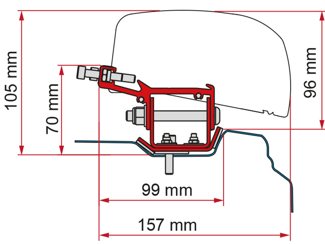Fiamma F40 VAN Awning Adapter Bracket For Renault Trafic L1 & L2 Campervan Fiamma F40 VAN Awning Adapter Bracket For Renault Trafic L1 & L2 Campervan -Bestway Shop 98655Z088