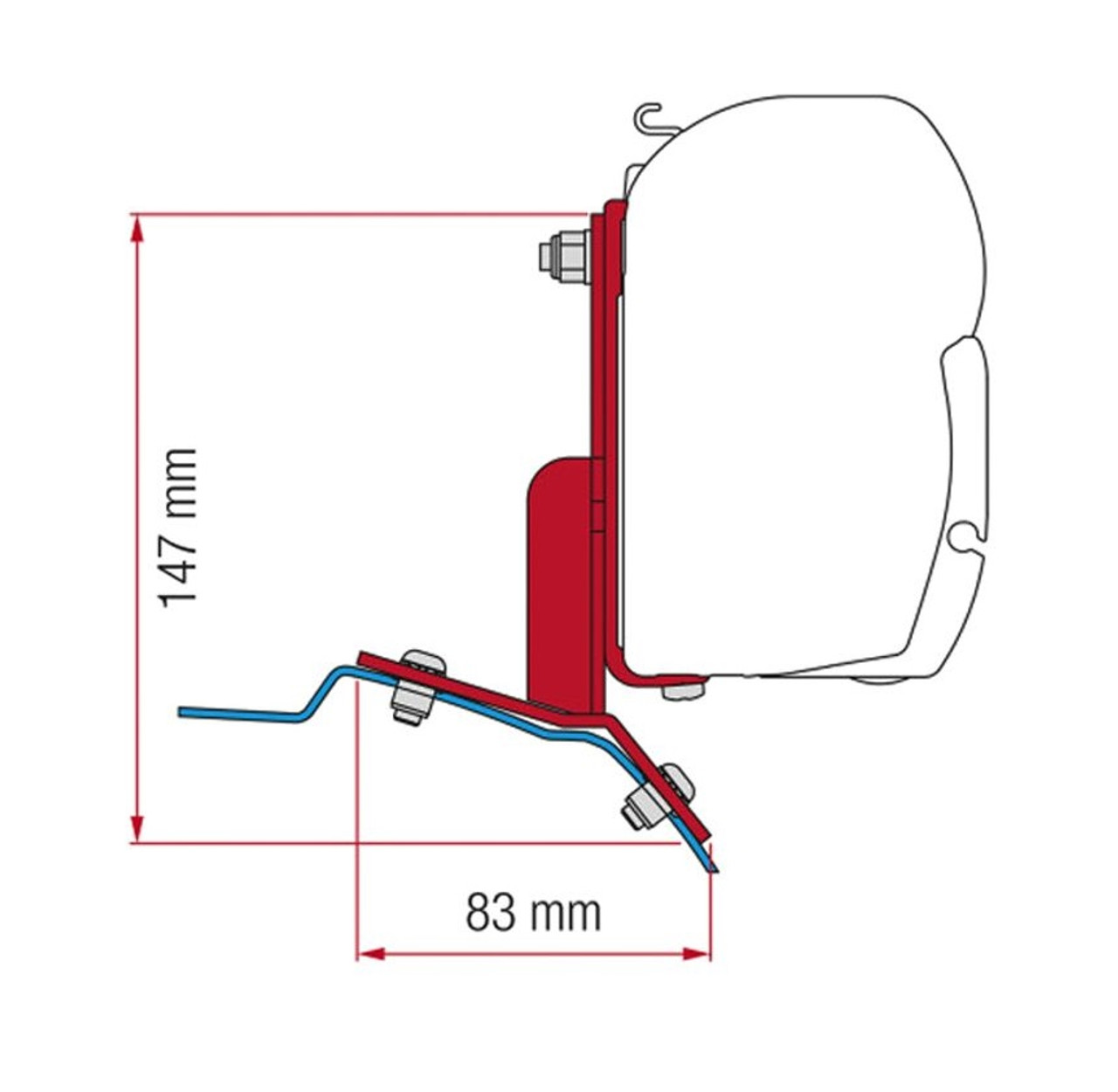 Fiamma Awning Bracket for Ford Transit Custom Campervans Fiamma Awning Bracket For Ford Transit Custom Campervans -Bestway Shop 98655Z136 40776.1660312545