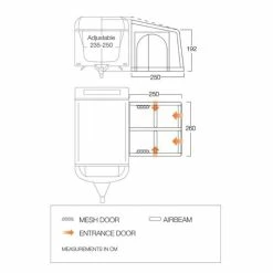 Vango Balletto Air Elements Shield Caravan Awning 26 Vango Balletto Air Elements Shield Caravan Awning -Bestway Shop Air shield 260 dimensions 46386.1674661664