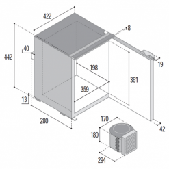 Vitrifrigo CP25SIAL Compact Campervan 12 Volt Fridge 4 Vitrifrigo CP25SIAL Compact Campervan 12 Volt Fridge -Bestway Shop CP252 22804.1517997859