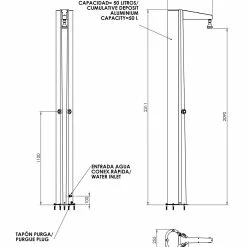 Astral Swimming Pool Solar Shower With 50 Litre Tank -Bestway Shop DIM12 33828 51628.1406042358