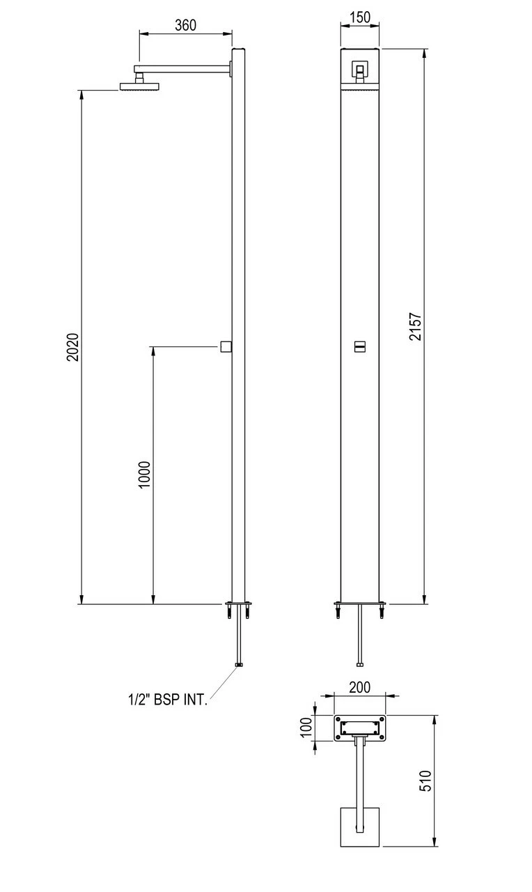 Astral Niagara Stainless Steel Swimming Pool Shower 4 Astral Niagara Stainless Steel Swimming Pool Shower - Image 2