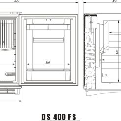 Dometic Silencio DS400 Silent Mini Bar Fridge -Bestway Shop DS400 FS dimension 27 64209.1515168548