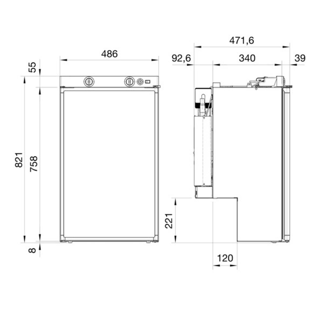 Dometic RM5330 230v 12v LPG Gas Caravan Fridge Dometic RM5330 230v 12v LPG Gas Caravan Fridge -Bestway Shop Dometic RM5330 dimensions 93003.1536831794