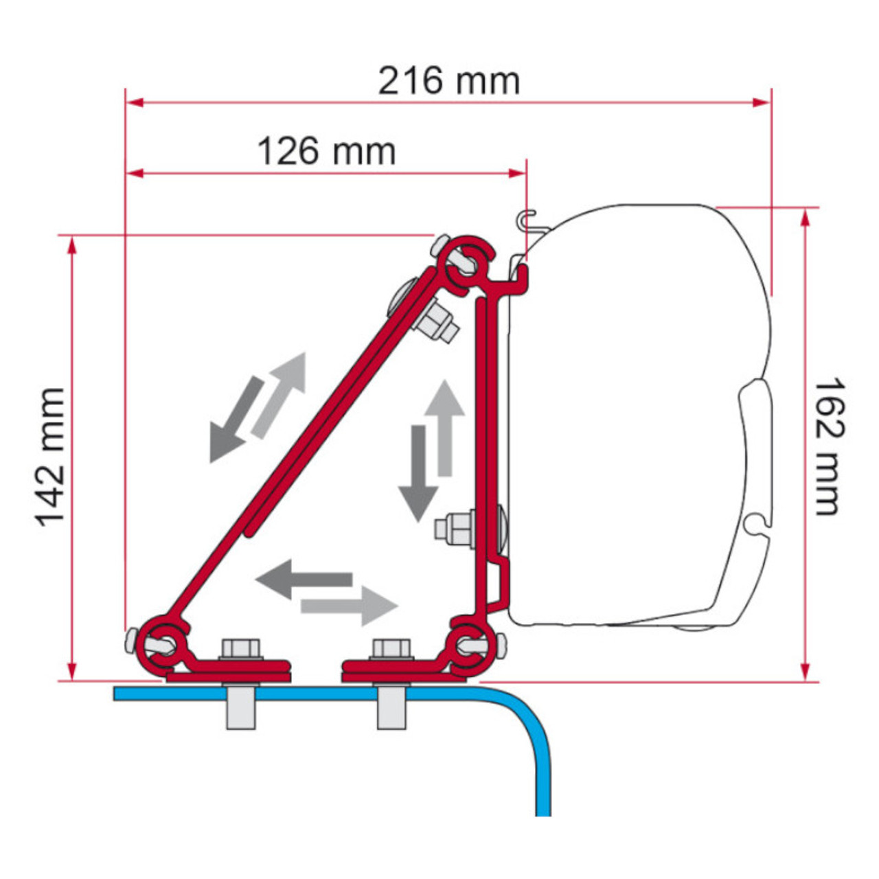 Fiamma F45 Multi Kit Awning Bracket Fiamma F45 Multi Kit Awning Bracket -Bestway Shop Fiamma 98655 011 44613.1675162017