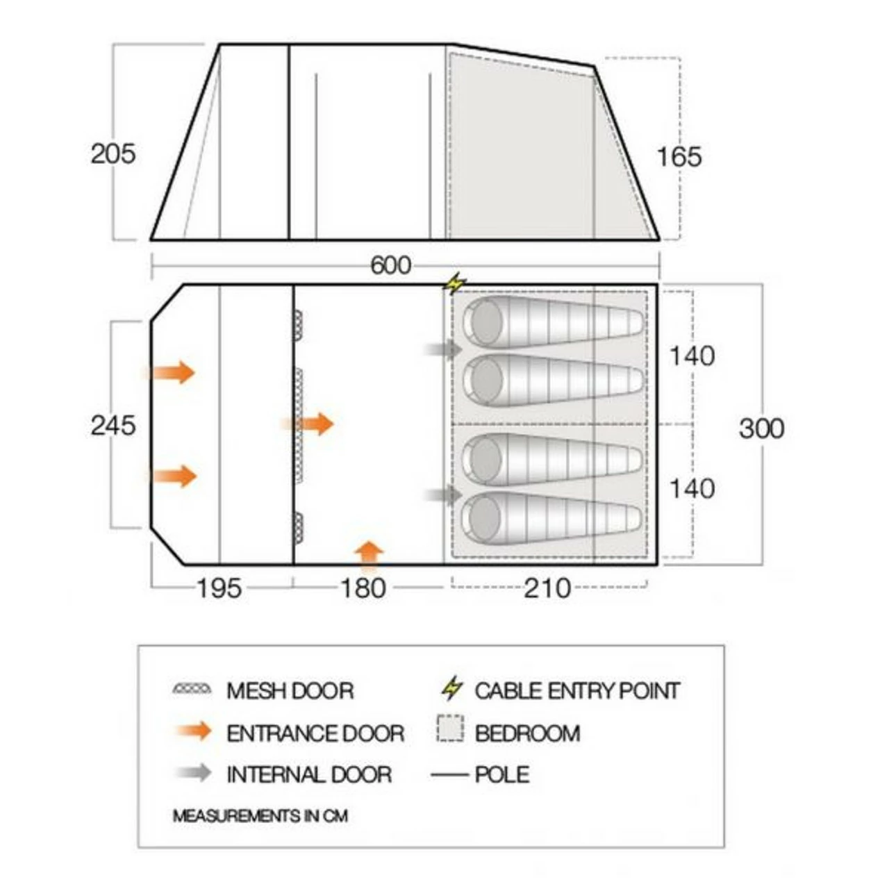 Vango Lismore Poled Family Camping Tent Package 13 Vango Lismore Poled Family Camping Tent Package - Image 11