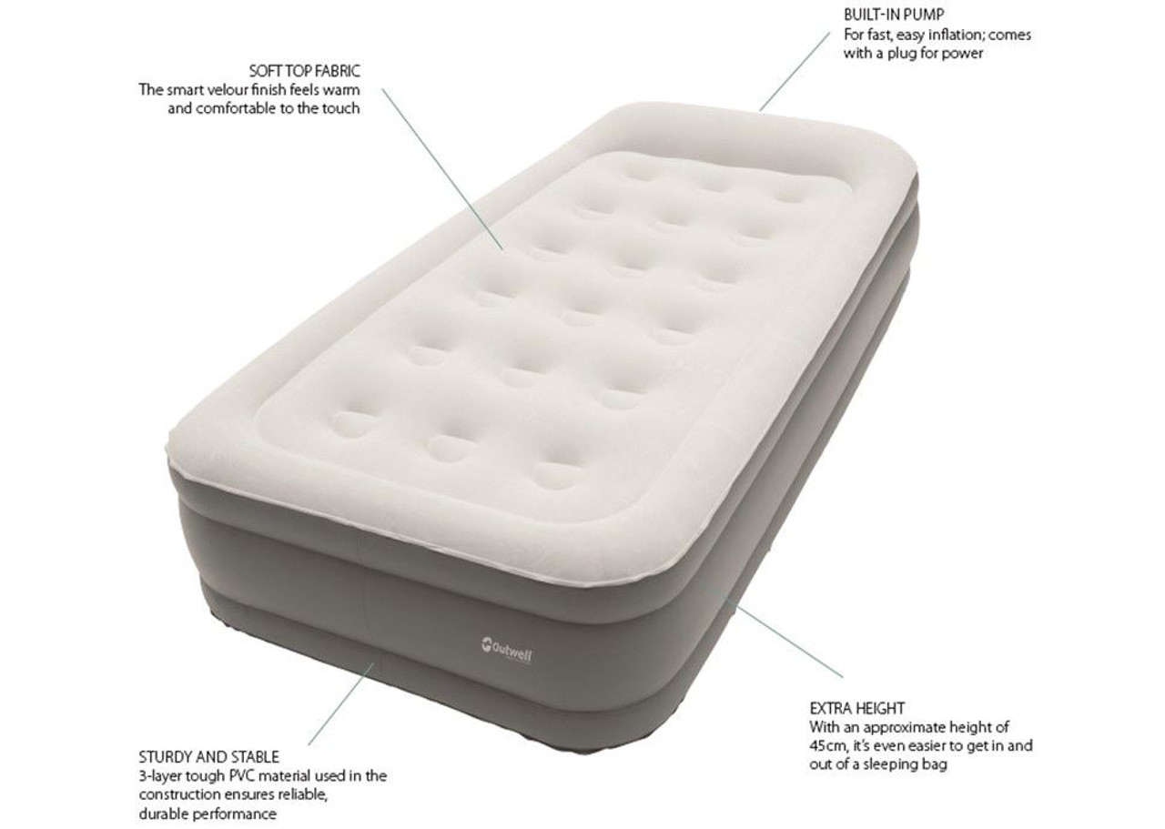 Outwell Superior Flock Camping Bed With Inbuilt Electric Pump Outwell Superior Flock Camping Bed With Inbuilt Electric Pump -Bestway Shop Superior Image 95609.1674131178