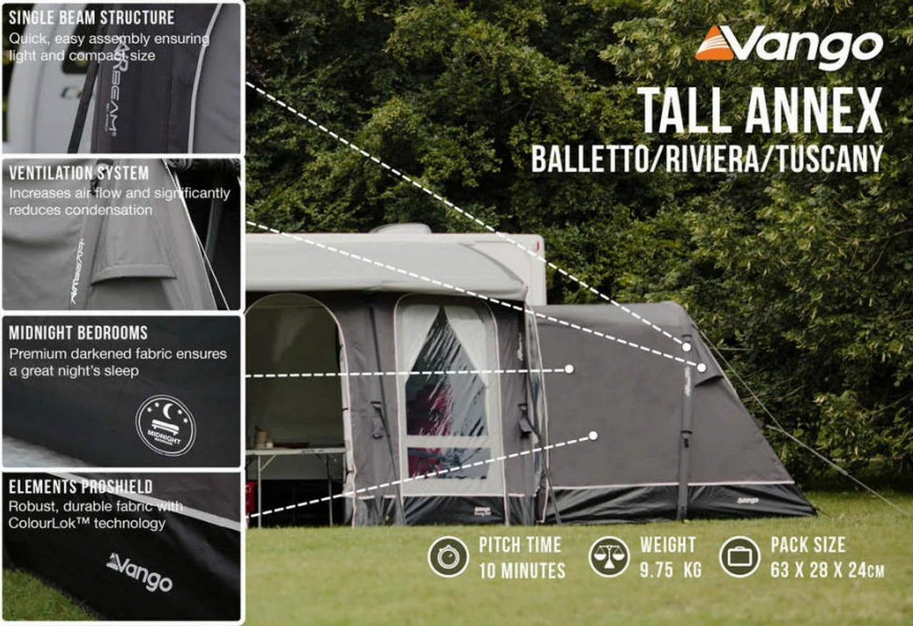 Vango Tall Annex Elements ProShield For Riviera Balletto Kalari And Tuscany Caravan Awnings 8 Vango Tall Annex Elements ProShield For Riviera Balletto Kalari And Tuscany Caravan Awnings - Image 6