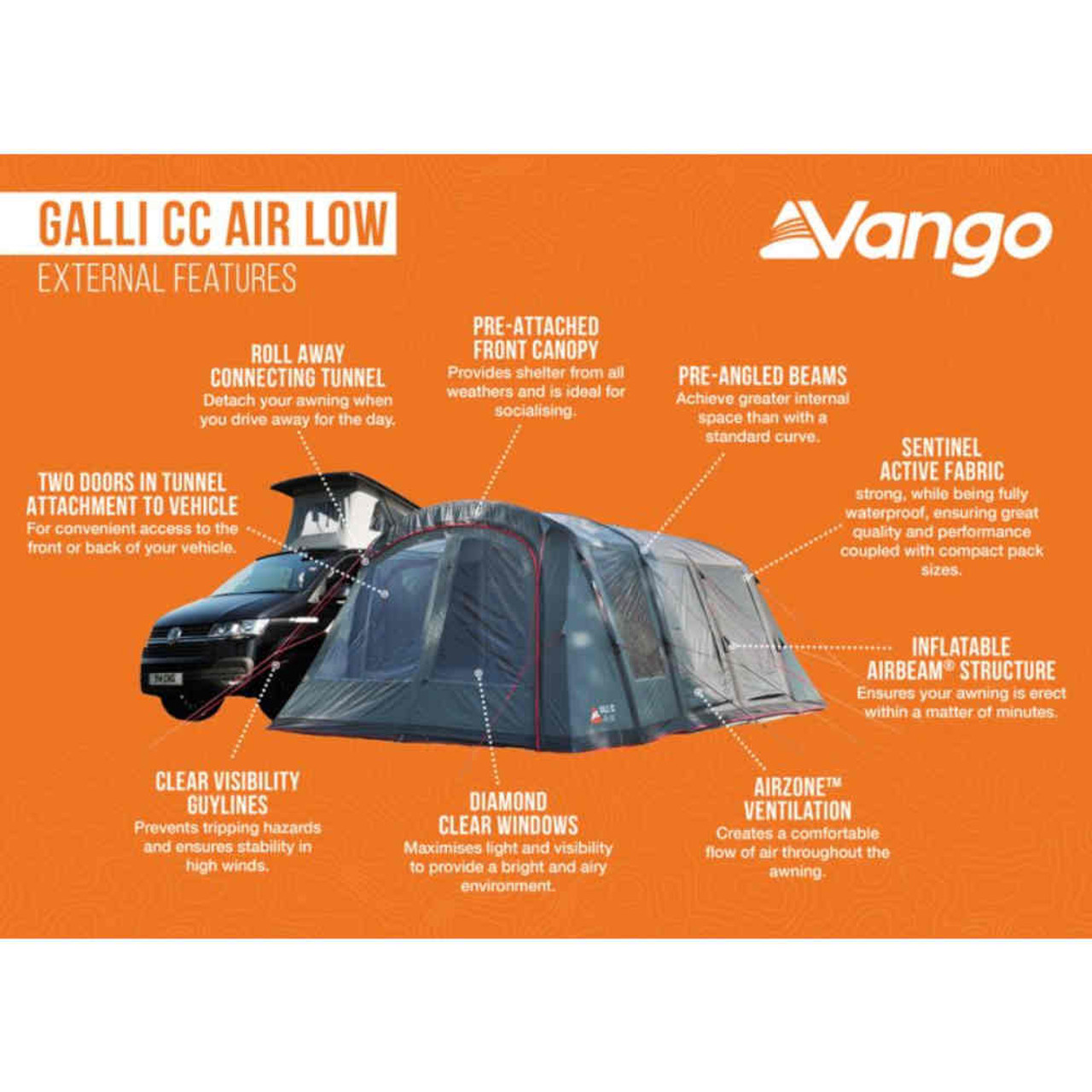 Vango Galli CC Air Campervan Motorhome Drive Away Awning Vango Galli CC Air Campervan Motorhome Drive Away Awning -Bestway Shop Vango galli cc low external features 41709.1669220552