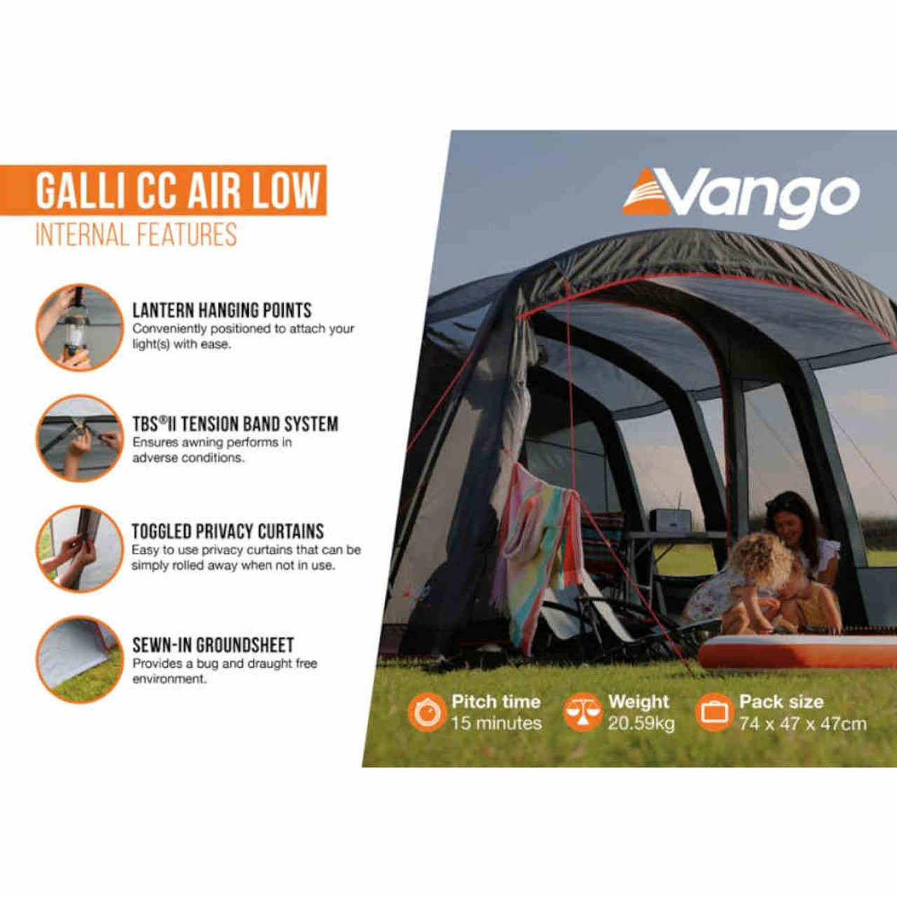 Vango Galli CC Air Campervan Motorhome Drive Away Awning Vango Galli CC Air Campervan Motorhome Drive Away Awning -Bestway Shop Vango galli cc low internal features 50141.1669220492
