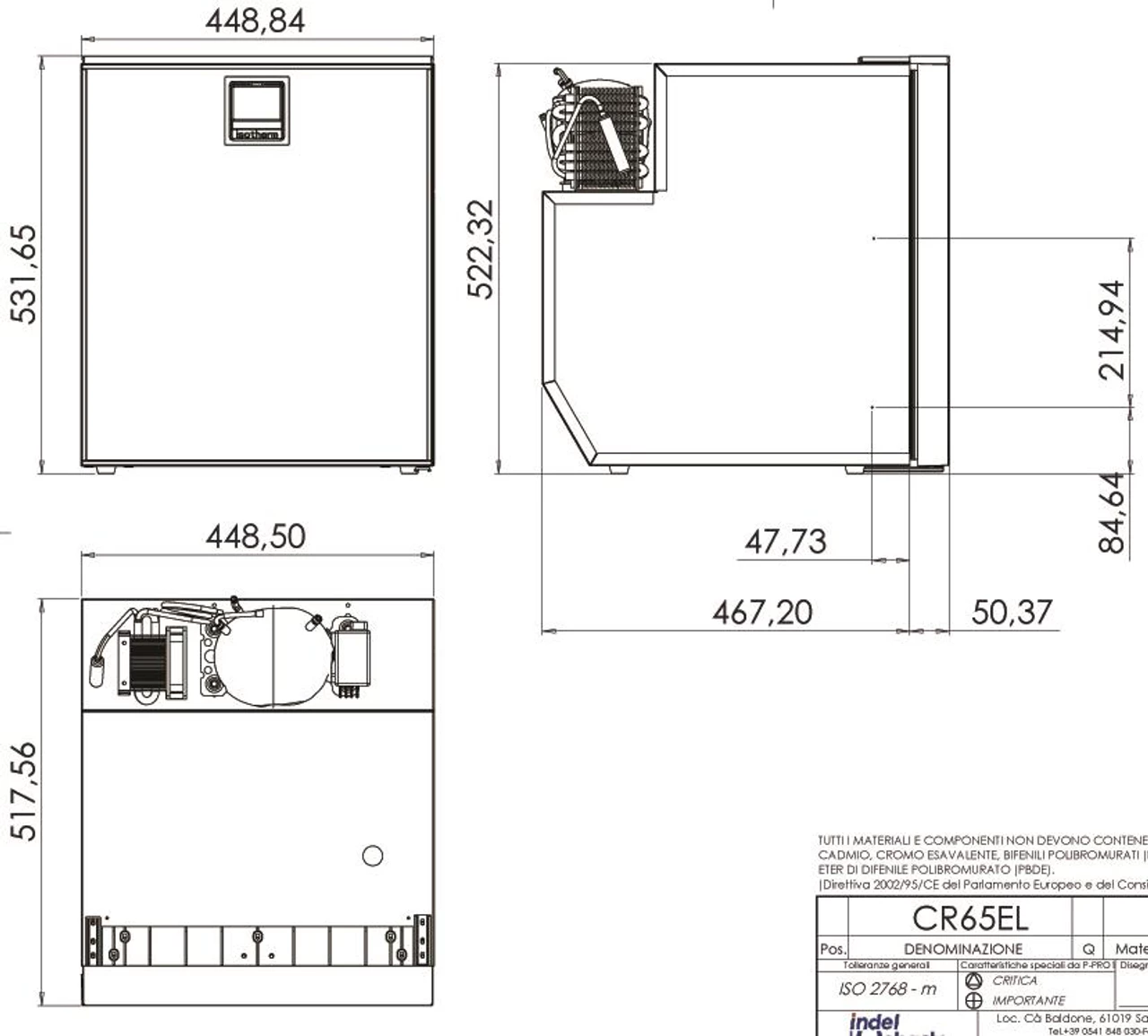 Webasto Cruise CR65 Elegance 2 Way Compressor Caravan Motorhome Fridge 5 Webasto Cruise CR65 Elegance 2 Way Compressor Caravan Motorhome Fridge - Image 3