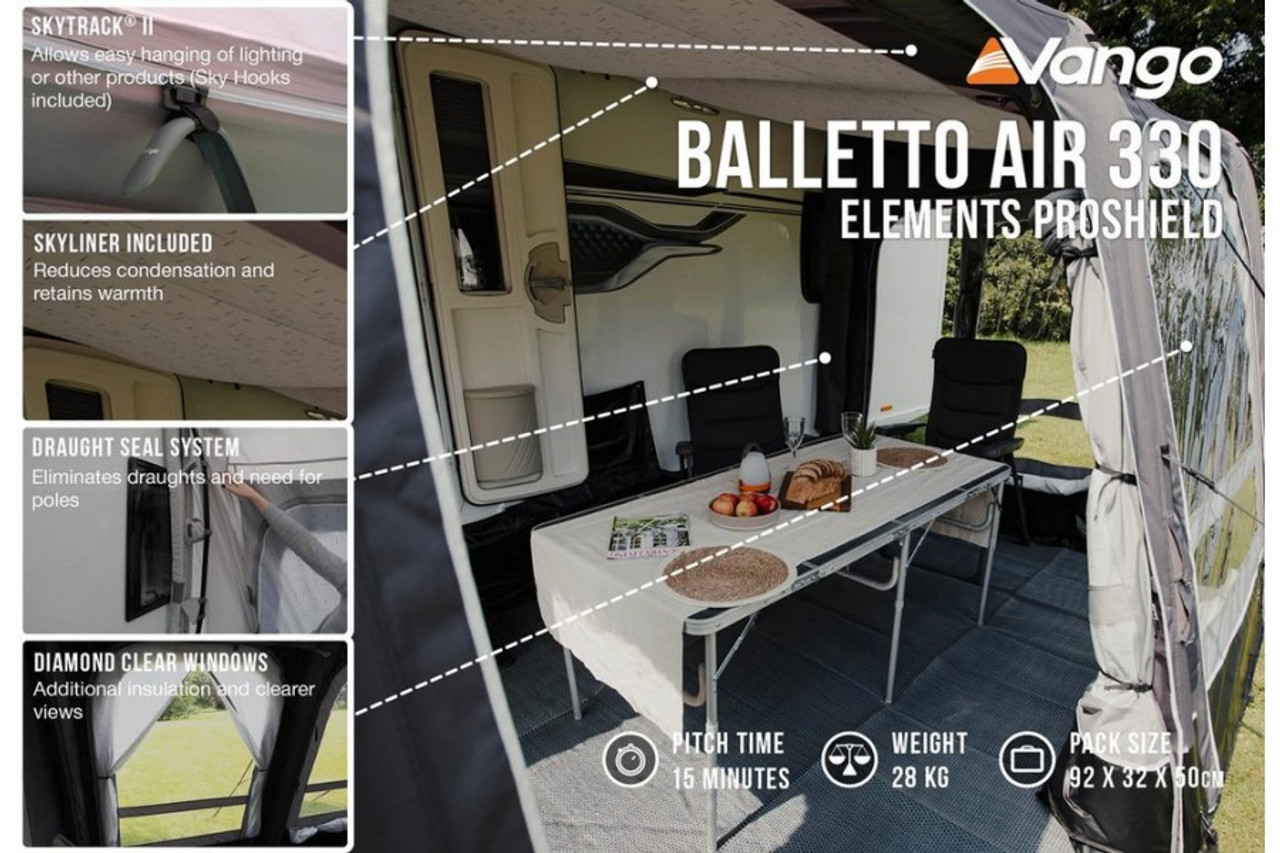 Vango Balletto Air Elements Shield Caravan Awning Vango Balletto Air Elements Shield Caravan Awning -Bestway Shop balletto air 330 elements proshield 6 63800.1637669632