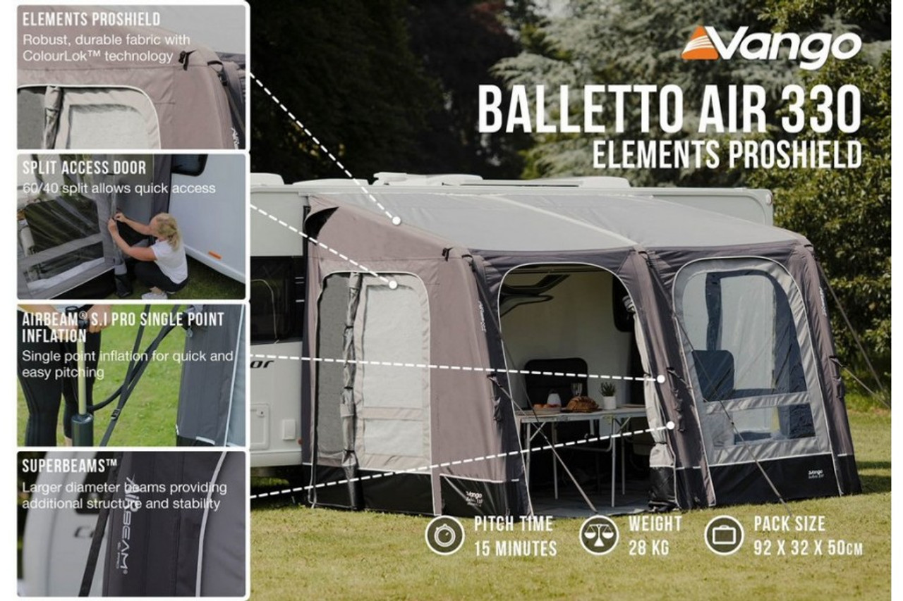 Vango Balletto Air Elements Shield Caravan Awning Vango Balletto Air Elements Shield Caravan Awning -Bestway Shop balletto air 330 elements proshield 7 14764.1637669599
