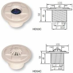 Certikin 1.5" Wall Inlets For Concrete Swimming Pool