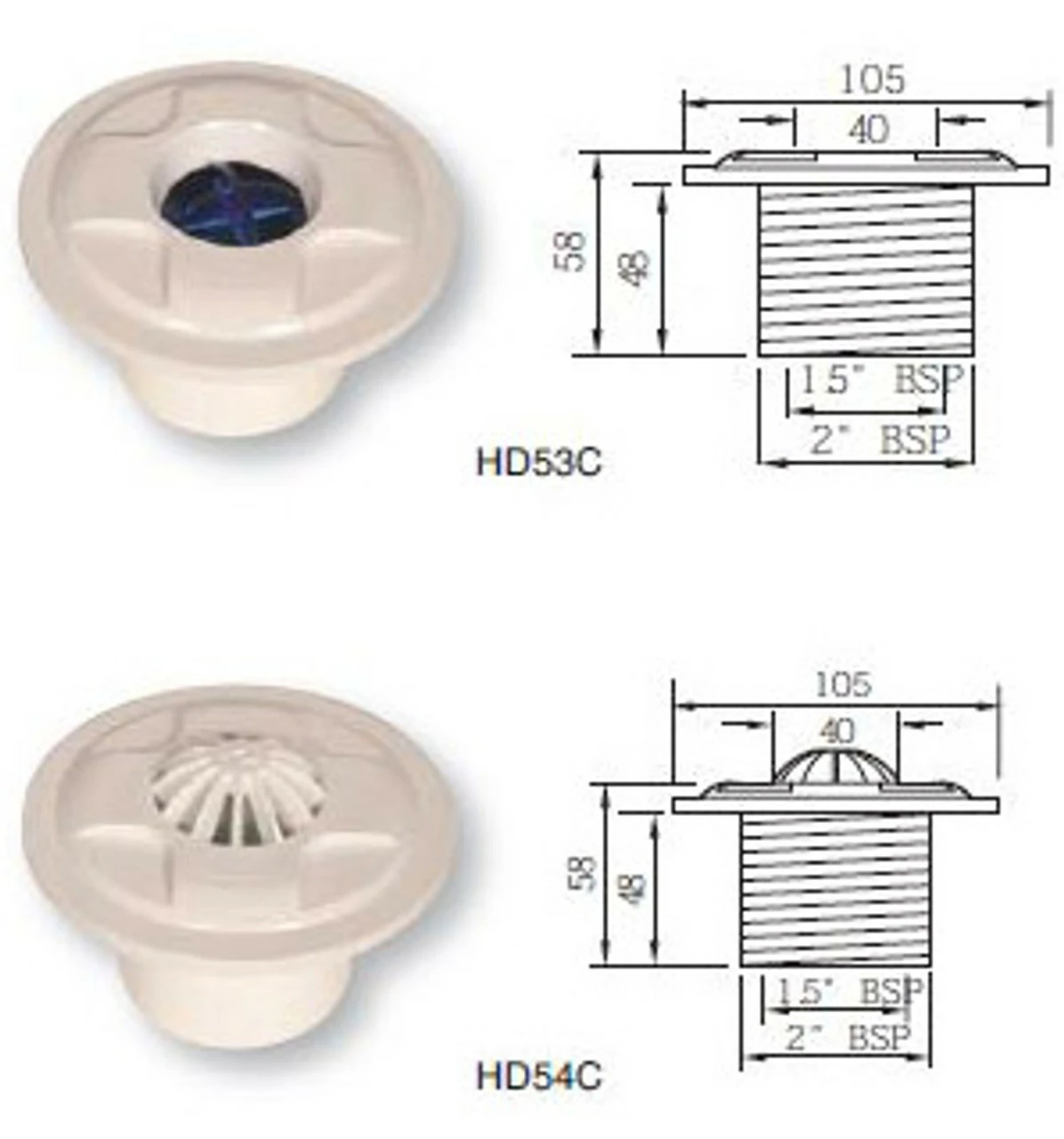 Certikin 1.5" Wall Inlets For Concrete Swimming Pool Certikin 1.5" Wall Inlets For Concrete Swimming Pool -Bestway Shop certikin wall inlets returns concrete 2 172 p 16766.1475676208