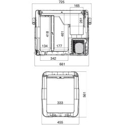 Waeco CFX65DZ Dual Zone 12v Mains Mobile Freezer Cool Box -Bestway Shop cfx65dz dimensions 94801.1476879587