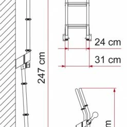 Fiamma Deluxe 8 Exterior Campervan & Motorhome Ladder -Bestway Shop deluxe 3 27732.1484233785