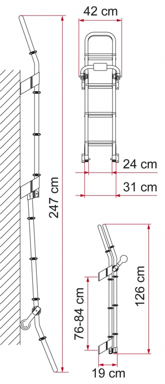 Fiamma Deluxe 8 Exterior Campervan & Motorhome Ladder Fiamma Deluxe 8 Exterior Campervan & Motorhome Ladder -Bestway Shop deluxe 3 27732.1484233785