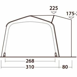 Outwell Jonesville 290SA Flex Drive Away Awning -Bestway Shop dimensions4 37523.1661854644