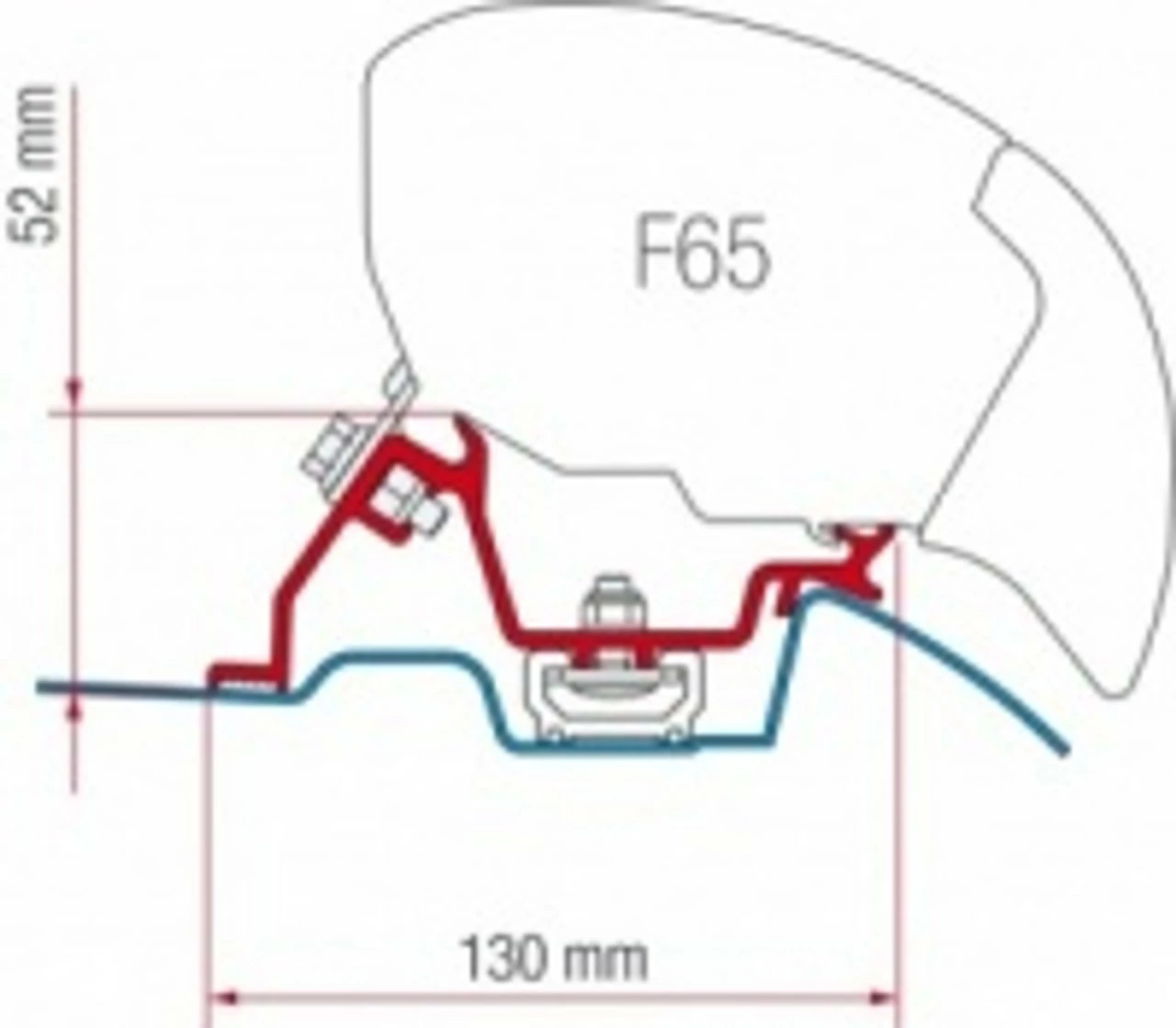 Fiamma F65/F80 Awning Bracket Kit For Mercedes Sprinter (with Roof Rail) 3 Fiamma F65/F80 Awning Bracket Kit For Mercedes Sprinter (with Roof Rail)