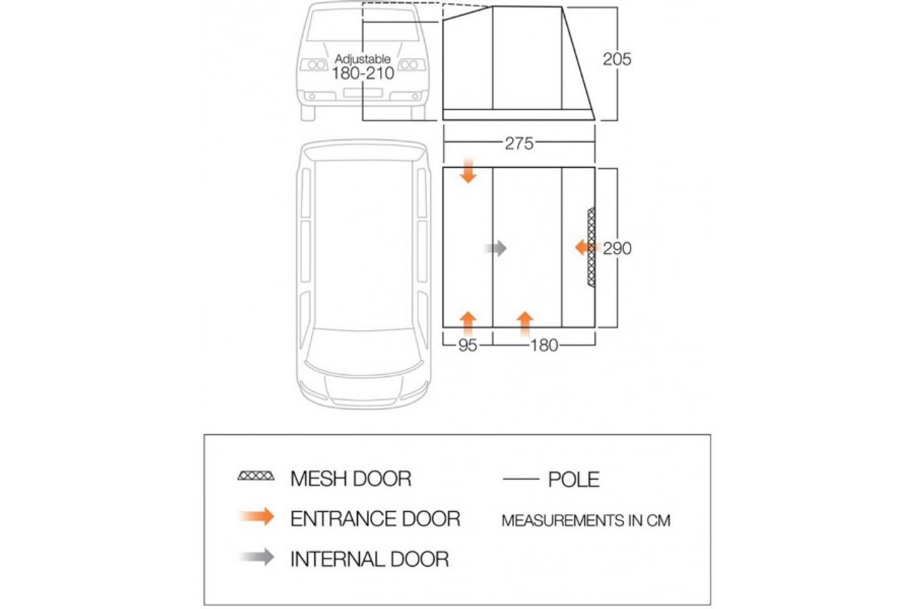 Vango Faros II Low Poled Campervan Awning Vango Faros II Low Poled Campervan Awning -Bestway Shop faros ii low 1 43541.1645103870