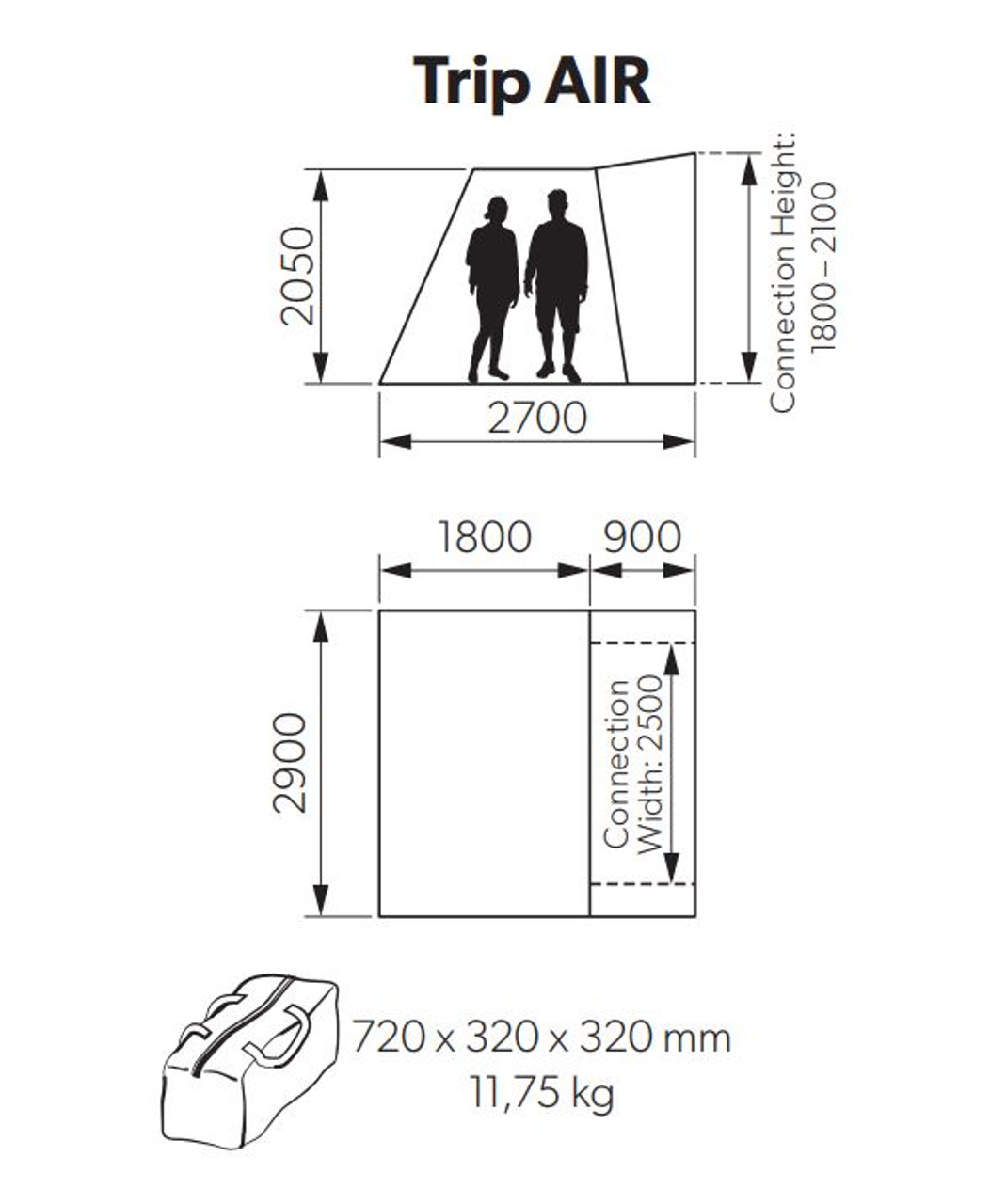 Kampa Trip AIR Drive Away Awning for Campervans & VW Kampa Trip AIR Drive Away Awning For Campervans & VW -Bestway Shop kampa trip air measurements 29734.1654764751