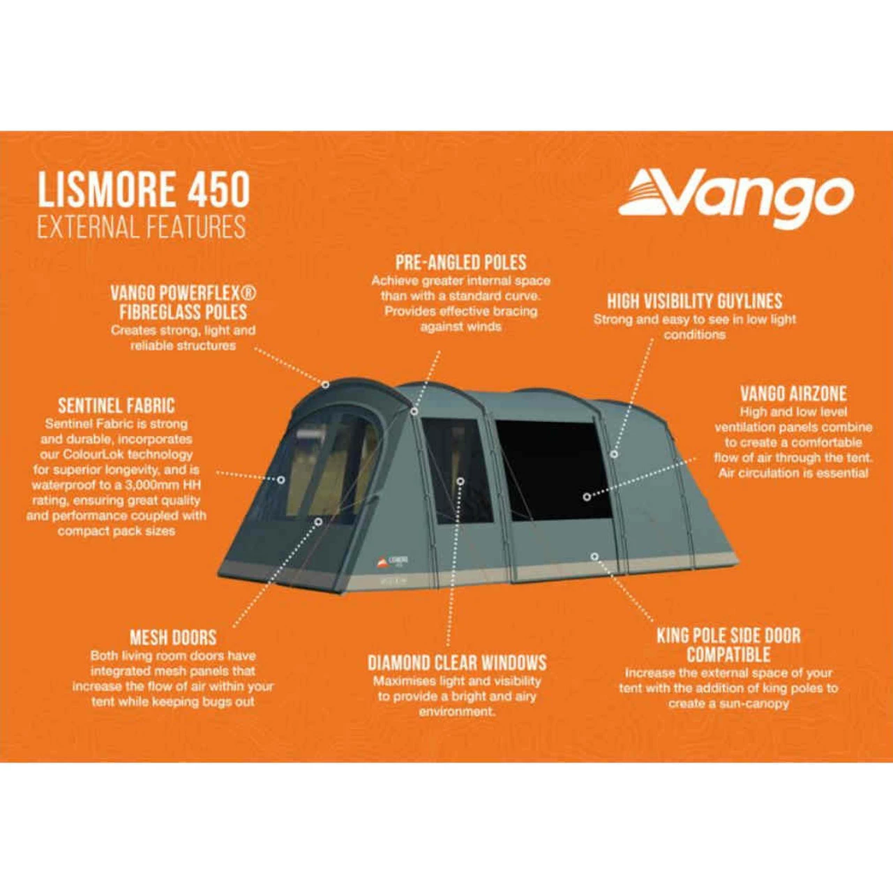 Vango Lismore Poled Family Camping Tent Package 7 Vango Lismore Poled Family Camping Tent Package - Image 5