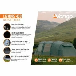 Vango Lismore Poled Family Camping Tent Package 23 Vango Lismore Poled Family Camping Tent Package -Bestway Shop lismore 450 poled internal features 52292.1669204333