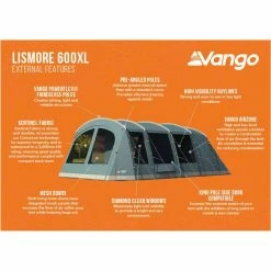 Vango Lismore Poled Family Camping Tent Package 31 Vango Lismore Poled Family Camping Tent Package -Bestway Shop lismore 600xl poled external features 69214.1669204307