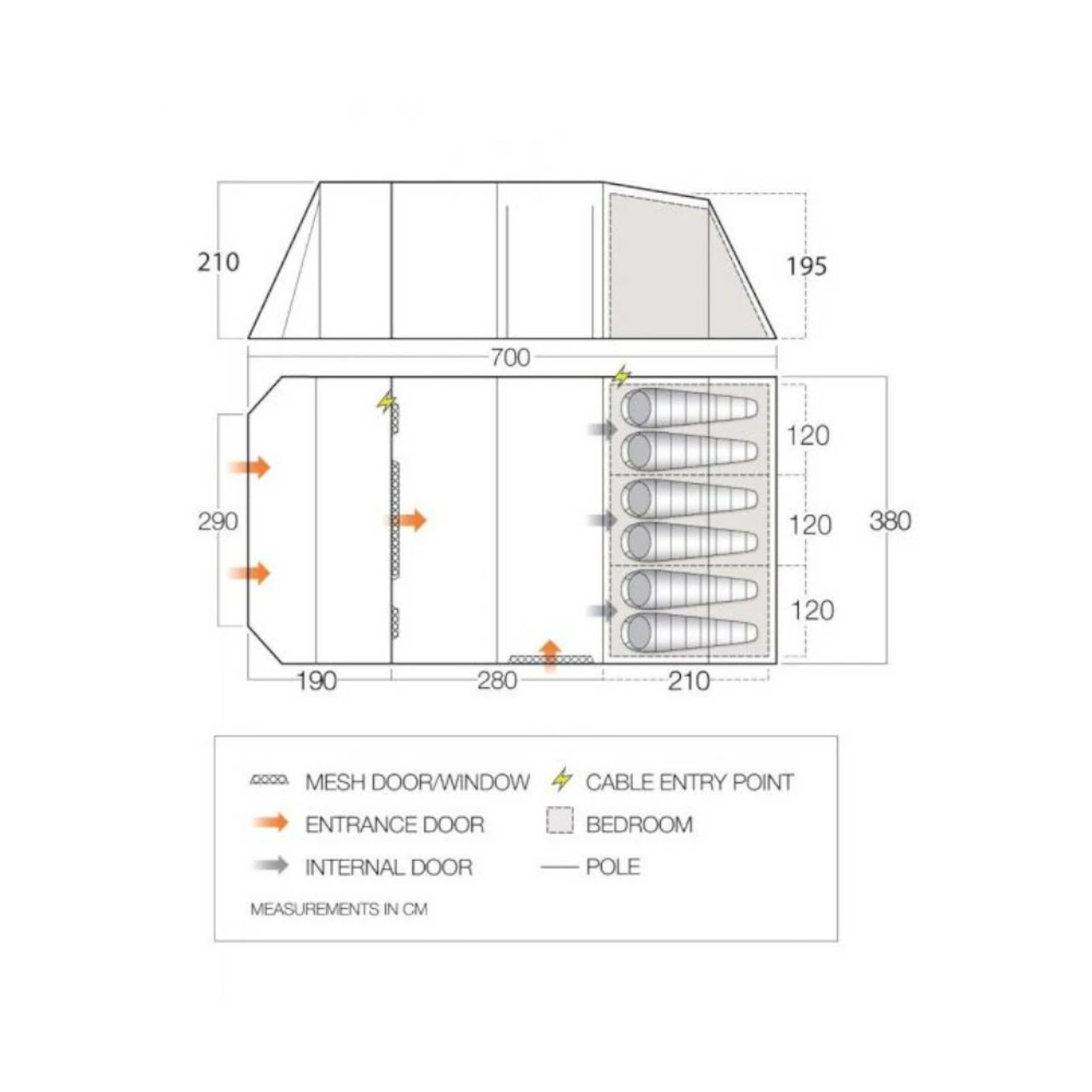 Vango Lismore Poled Family Camping Tent Package 14 Vango Lismore Poled Family Camping Tent Package - Image 12
