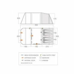 Vango Lismore Air Family Camping Tent Package -Bestway Shop lismore air 450 dimensions 19805.1669201341
