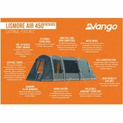 Vango Lismore Air Family Camping Tent Package -Bestway Shop lismore air 450 external features 21039.1669201465