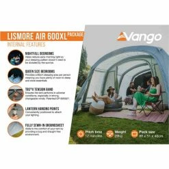 Vango Lismore Air Family Camping Tent Package -Bestway Shop lismore air 600xl internal features 74982.1669201392