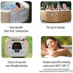 Intex Octagonal Spa Inflatable Jacuzzi Style Portable Hot Tub -Bestway Shop octag spec 48527.1427368053