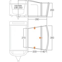 Vango Sonoma II 350cm Air Caravan Motorhome Awning -Bestway Shop sonoma ii 350 floorplan 43216.1529575187