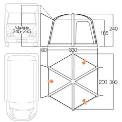 Vango Airhub Hexaway II Campervan Drive Away Awning -Bestway Shop vango 2018 awnings floorplan airhub hexaway tall 98571.1664443818