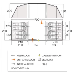 Vango Longleat II 800 XL 8 Person Tent -Bestway Shop vango 800xl family tent 30615.1584614217