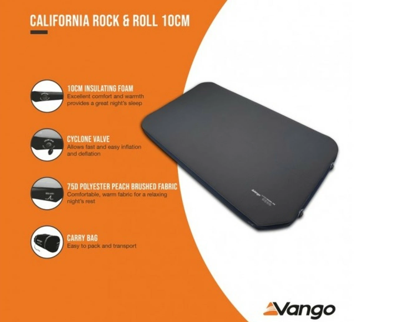 Vango California Rock & Roll 10cm Self Inflating Mattress 7 Vango California Rock & Roll 10cm Self Inflating Mattress - Image 5